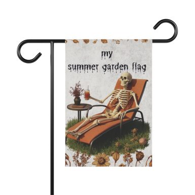 Skeleton garden flag